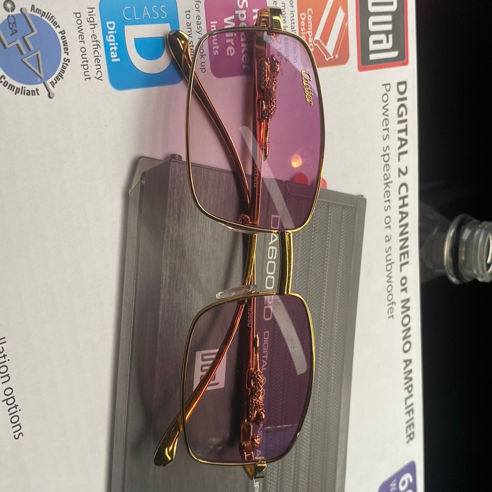 Authentic cartiers sun glasses real 10k Gold frames